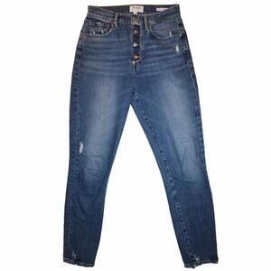 Frame Denim Womens Blue Le Skinny Distressed Jeans Size 27